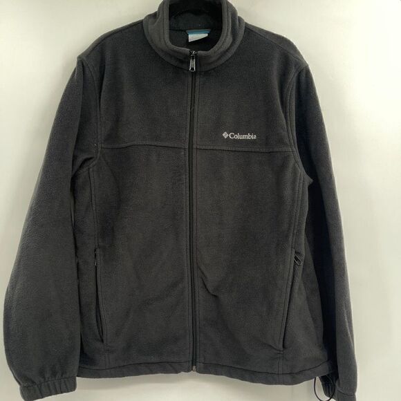 Columbia Sportswear Dark Gray Mount Grant Fleece Full Zip Jacket Size Large - Picture 1 of 6